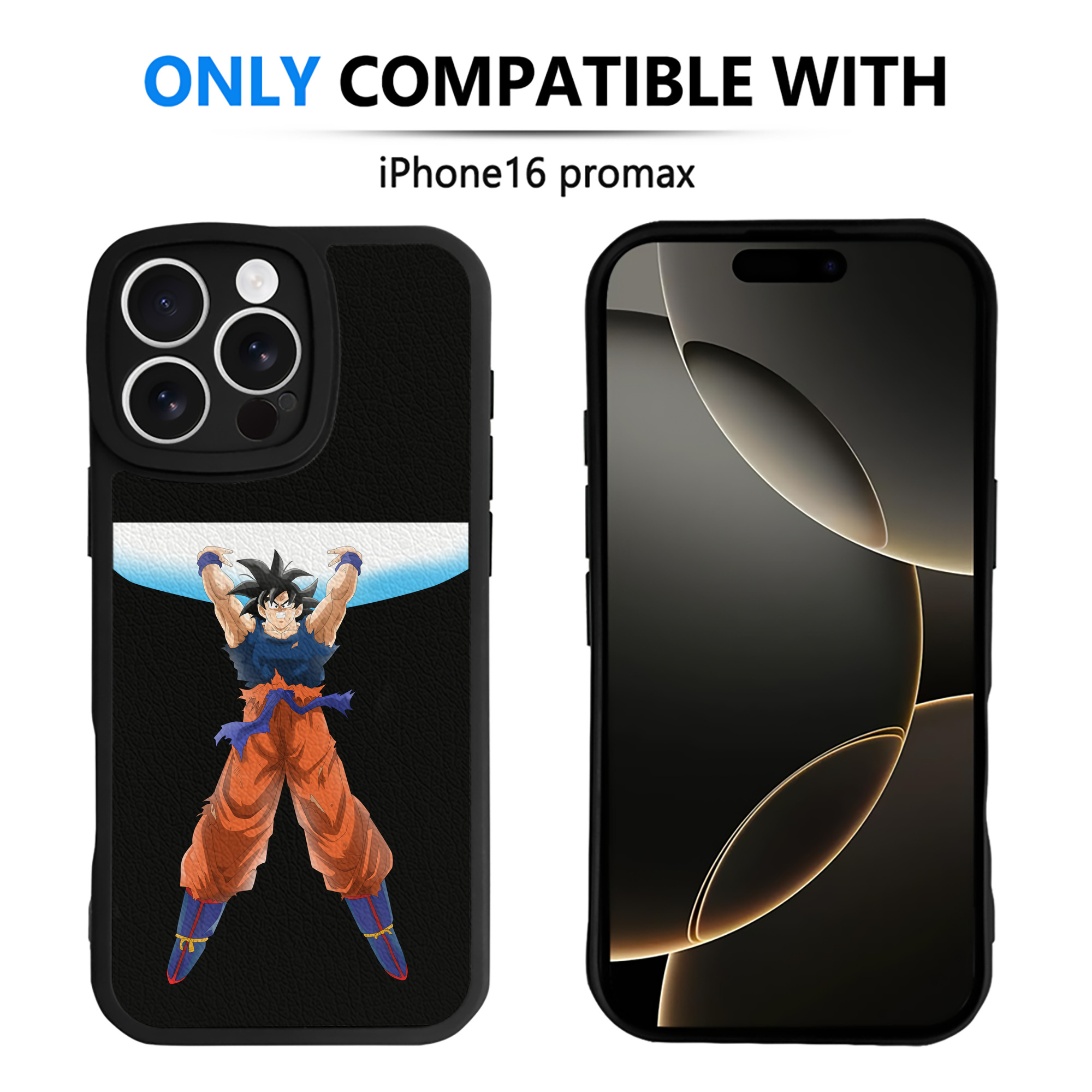 （画像用） ドラゴンボール 孫悟空（そん ごくう）Son Goku カカロット DRAGON BALL Kakarotto 【iPhone 16シリーズ対応】シリコンスマホケース（レザー調） 材質：シリコン